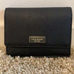 Kate Spade Black Mini Snap Close Wallet